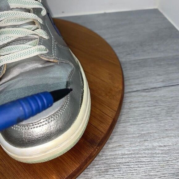 NIKE Dunk Low Floral Shoes GS 6Y Womens 7.5 309601-042 Metallic Silver Blue Moon - Picture 12 of 16